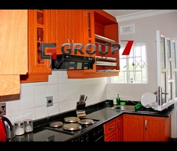 Kitchen with granite tops