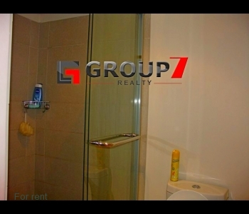 Bathroom with enclosed shower cubicle